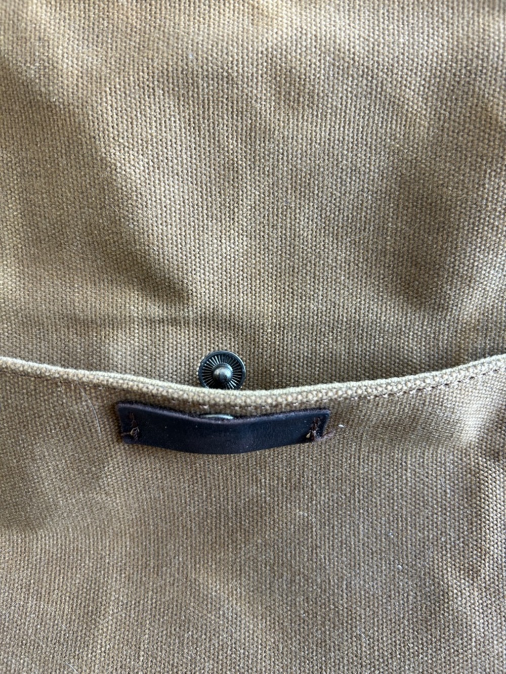 Vintage rugged Wax Canvas Tote Bag Shoulder Bag - Picture 8 of 13